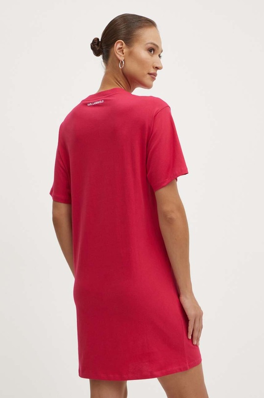 Ρούχα Βαμβακερό φόρεμα Karl Lagerfeld 245W1352 ροζ