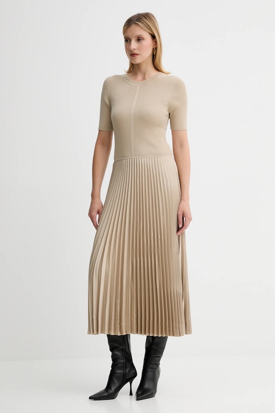 BOSS sukienka 50535658 beżowy AA00