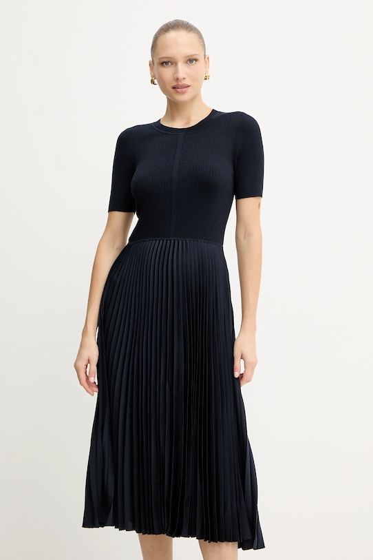 BOSS sukienka midi granatowy 50535658