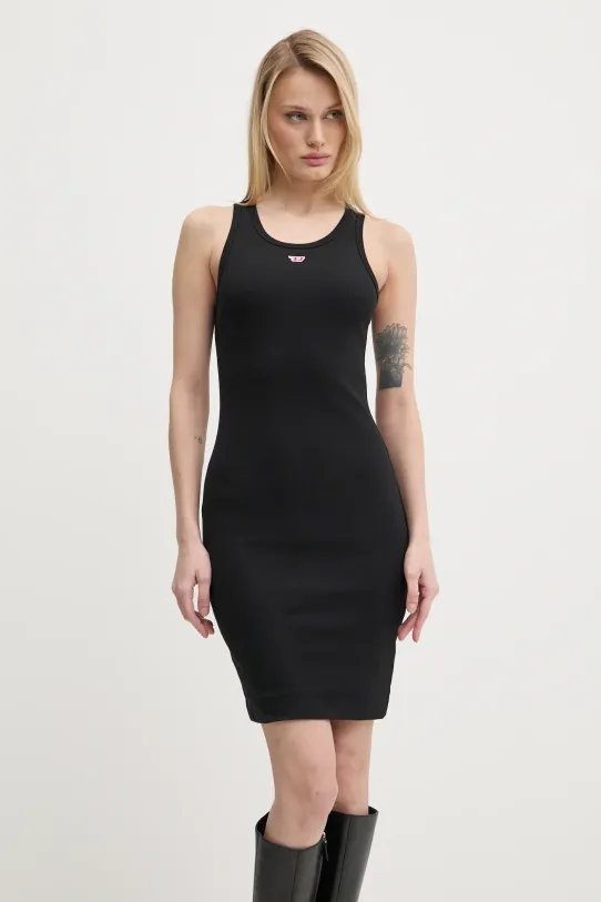 Diesel sukienka D-TANK-LONG-D DRESS z elastanem czarny A15041.0EJAI