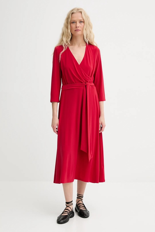 Renewed rochie din in creative upcycling rosu naprawa.3616851872696