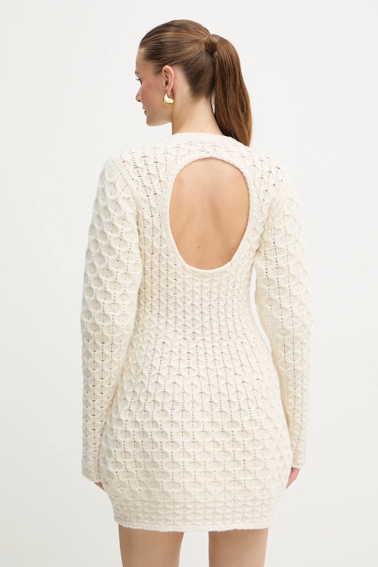 Одежда Шерстяное платье Twinset 252TS3160 бежевый