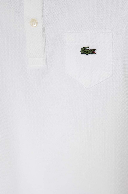 Κοριτσίστικα Παιδικό βαμβακερό φόρεμα Lacoste EJ2816 001 EJ2816.001 λευκό