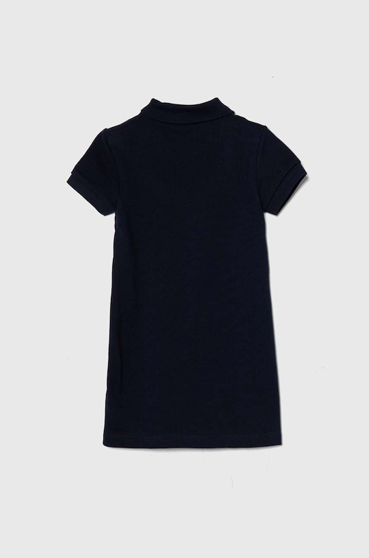 Παιδικό βαμβακερό φόρεμα Lacoste EJ2816.166 σκούρο μπλε AA00