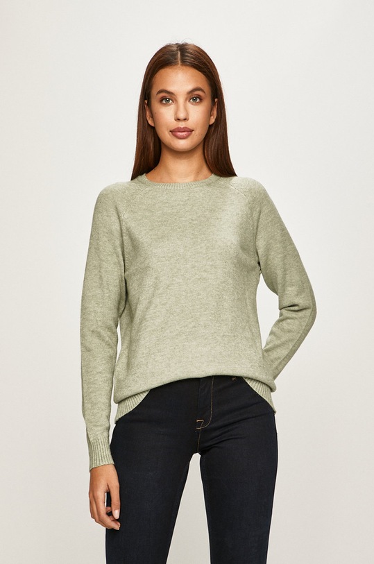 Only - Sveter okrúhly zelená 15170427