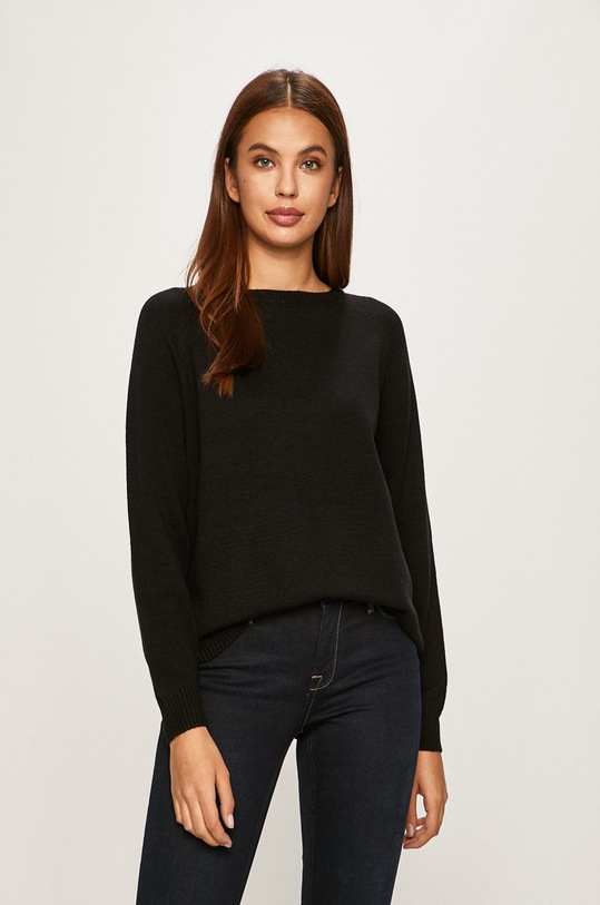 Only - Sveter okrúhly čierna 15170427