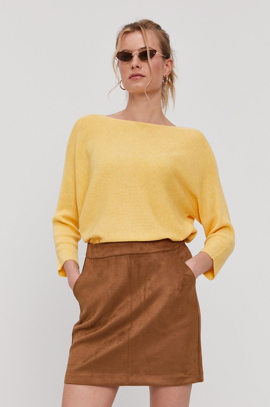 Vero Moda - Sweter okrągły żółty 10210570