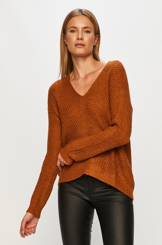 Sveter Jacqueline de Yong okrúhly hnedá 15208245