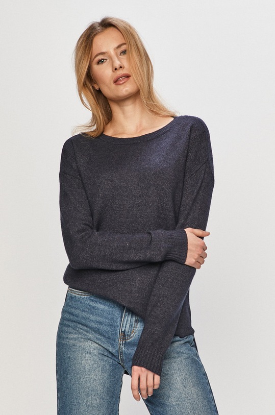 Vila - Sveter okrúhly tmavomodrá 14056511