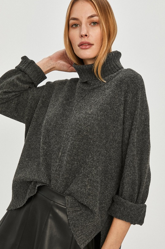 Noisy May - Sweter z domieszką wełny szary 27012454