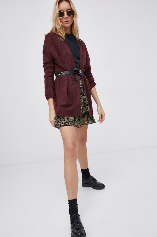 Jacqueline de Yong - Kardigán 15207835 burgundské AA00