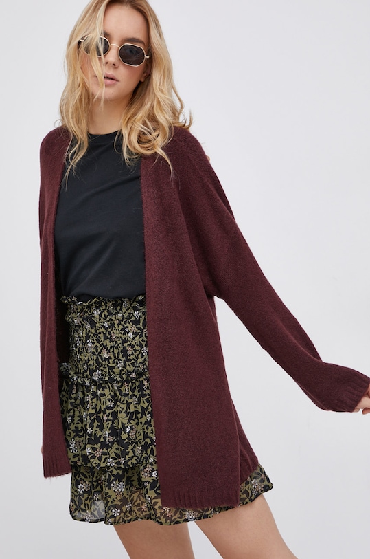 Jacqueline de Yong - Kardigán burgundské 15207835