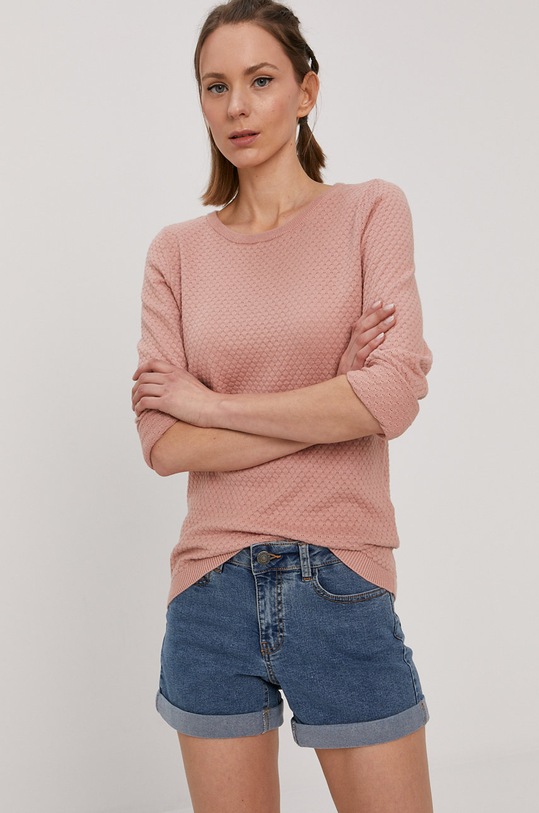 Sveter Vero Moda okrúhly ružová 10136644