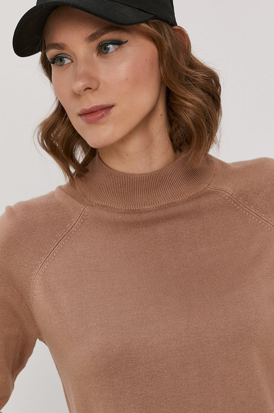 Pieces Sweter beżowy 17108452