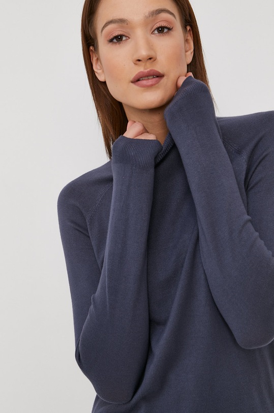 Svetr Pieces kulatý námořnická modř 17108452