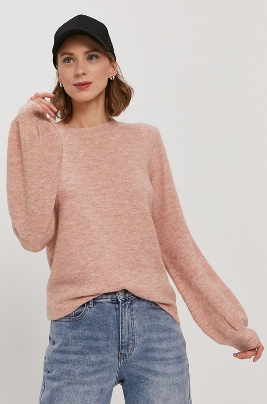 Pieces Pulover subtiri roz 17110765