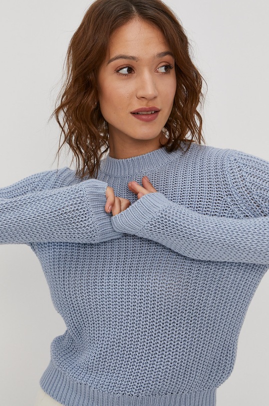 Svetr Pieces kulatý modrá 17110766