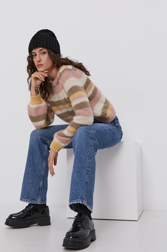 Sveter Pieces okrúhly béžová 17114927