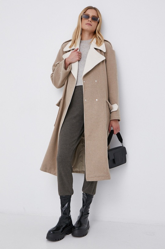 Jacqueline de Yong Sweter 15216638 beżowy AA00