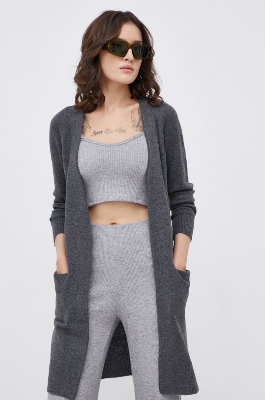 Jacqueline de Yong Kardigan pozostałe szary 15238232