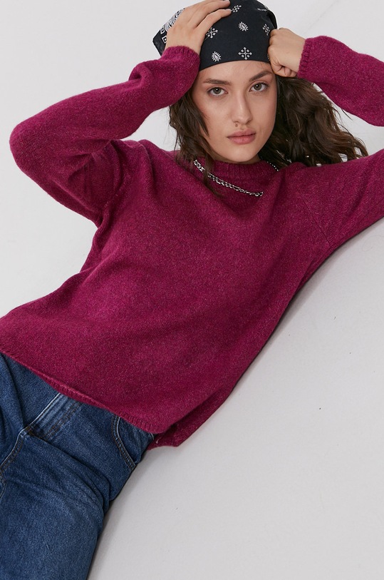 Sveter Jacqueline de Yong okrúhly ružová 15239279