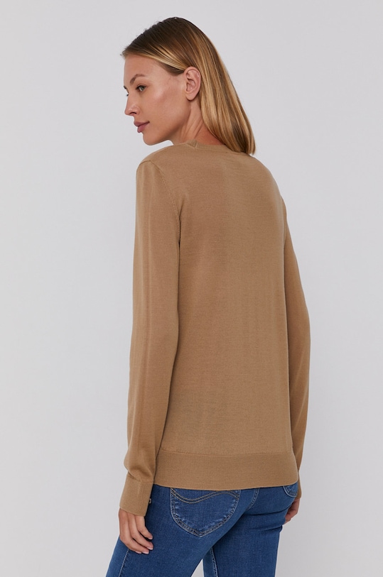 Emporio Armani sweter wełniany beżowy 8N2MZR.2M9DZ