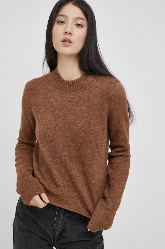 Noisy May Sweter pozostałe brązowy 27019222.BeaverFur