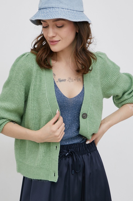 JDY Kardigan pozostałe zielony 15223312.Basil