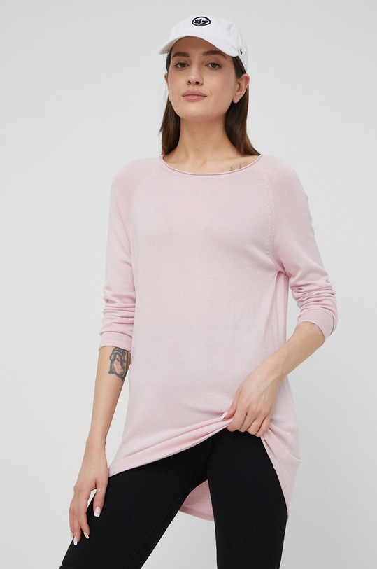 Sveter Vero Moda okrúhly ružová 10220902.ParfaitPin