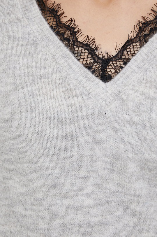 Svetr z vlněné směsi Vero Moda 10203292.LightGreyM šedá