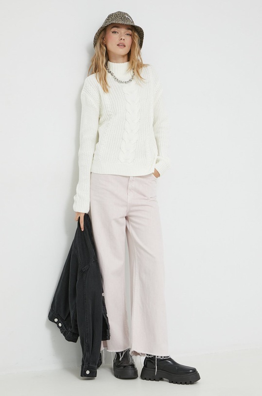 Vila sweter 14074960.WhiteAlyss beżowy AA00