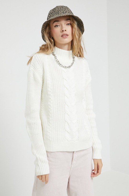 Vila sweter beżowy 14074960.WhiteAlyss