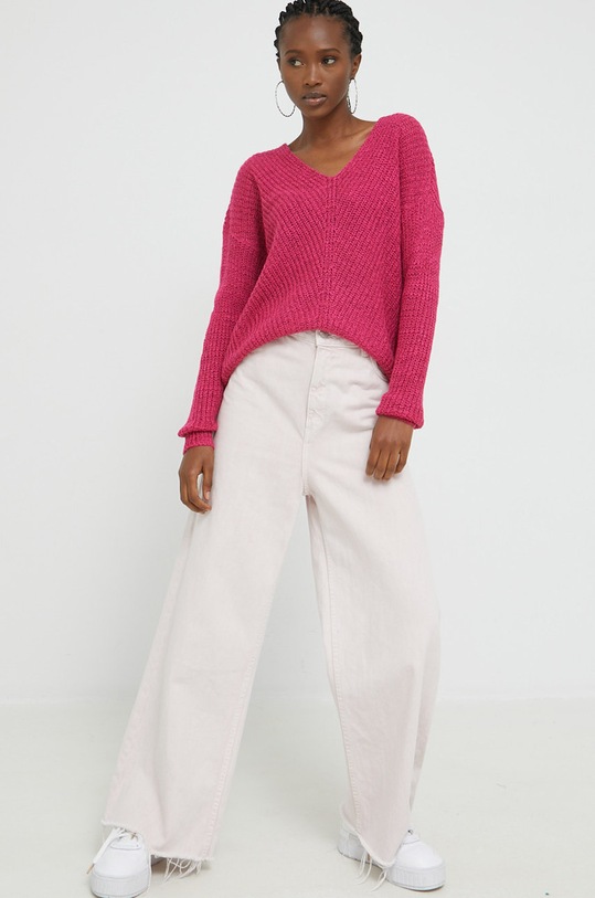 JDY sweter szpic różowy 15208245.BeetrootPu