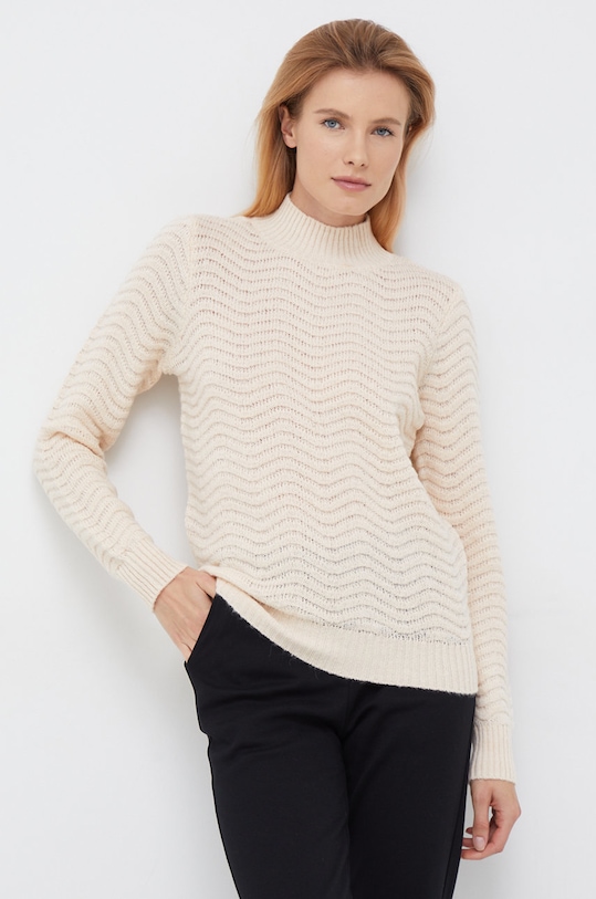 Y.A.S sweter z domieszką wełny półgolf różowy 26027635.WhisperPin