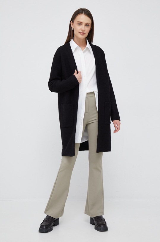 Selected Femme kardigan wełniany 16051787.Black czarny AA00