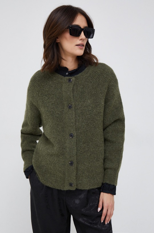 Selected Femme sweter wełniany wełna zielony 16074481.Kalamata