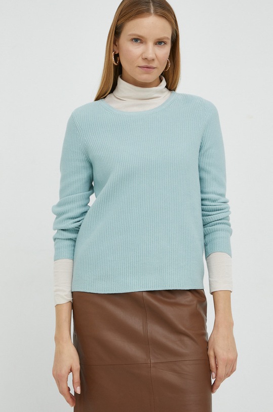 Marc O'Polo pulover de bumbac turcoaz M08600660477