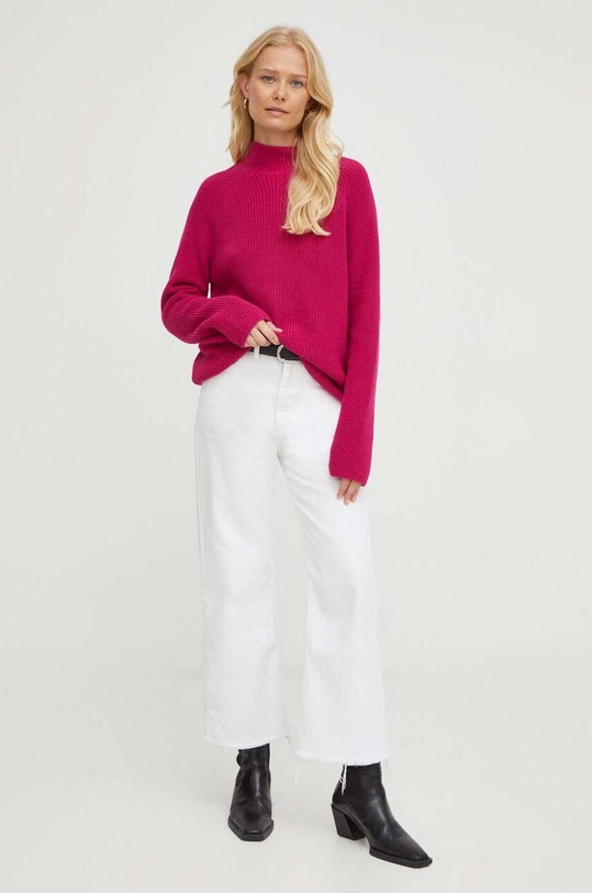 Marc O'Polo sweter bawełniany M09605960009 różowy AW25