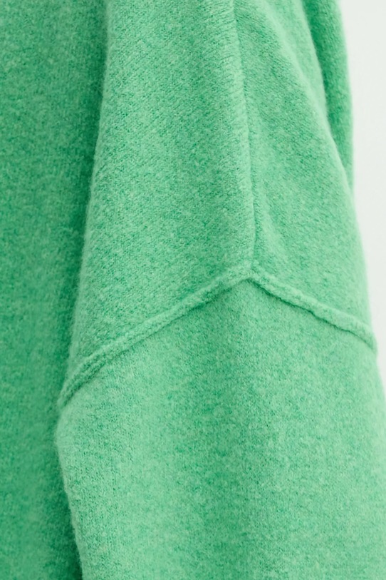 American Vintage sweter z domieszką wełny PULL ML COL BATEAU DAM225 zielony