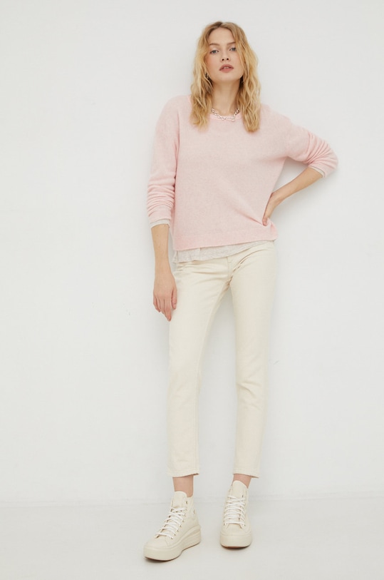 Vlněný svetr American Vintage RAZ18GH22 růžová AA00
