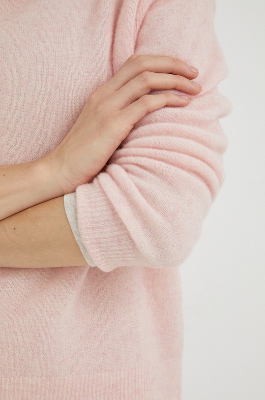 Vlněný svetr American Vintage RAZ18GH22 růžová