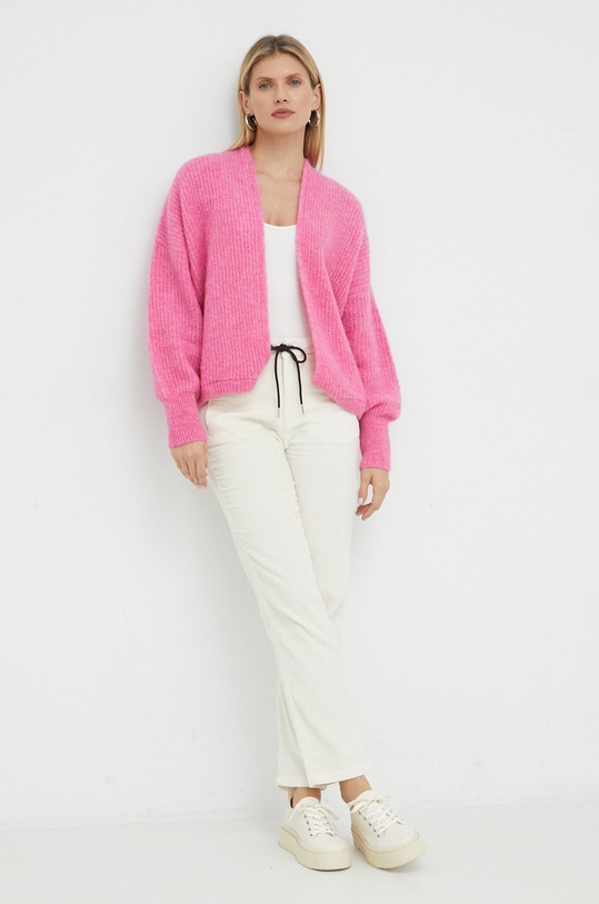 Svetr s příměsí vlny American Vintage Gilet EAST19AH22 růžová AA00