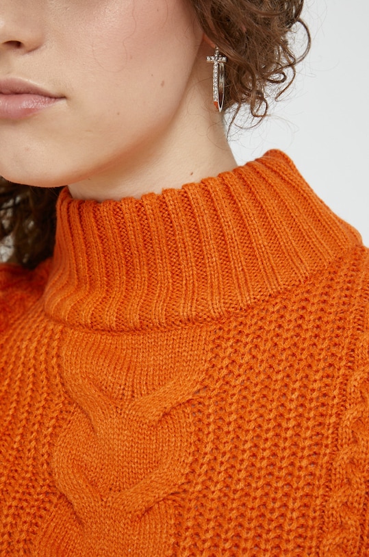 Vila sweter 14080352 pomarańczowy