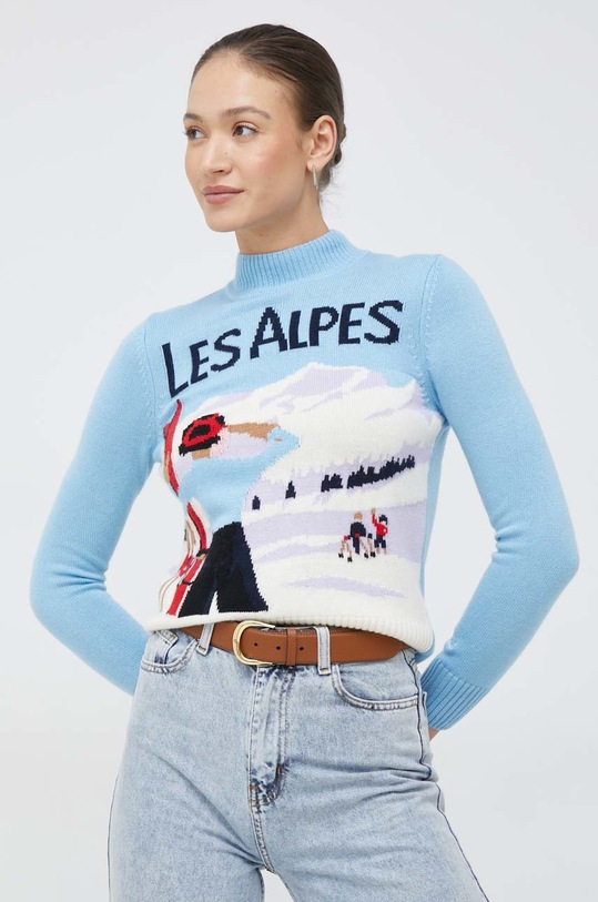 MC2 Saint Barth sweter półgolf niebieski PEA0004