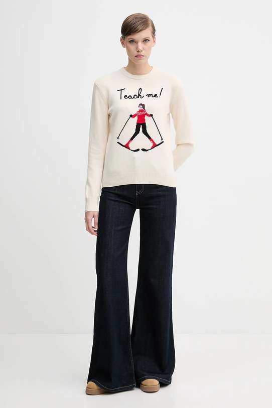 MC2 Saint Barth sweter wełniany QUE0018 beżowy AA00