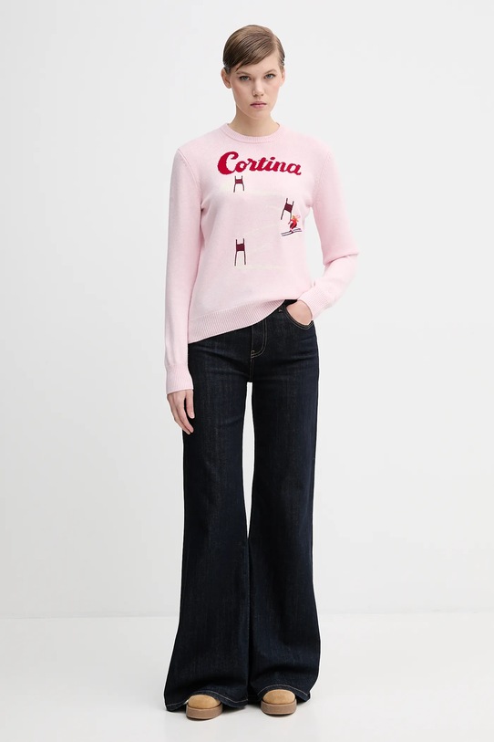 MC2 Saint Barth sweter wełniany QUE0018 różowy AA00