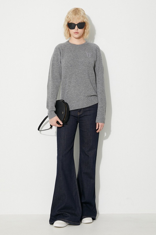 Vlněný svetr Wood Wood Asta Jambswool Jumper 10131010-4159 BLACK 10131010.4159 šedá AA00