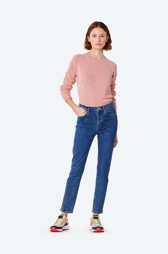 A.P.C. sweter z domieszką wełny Pull Axelle WVBAF.F23040 różowy AA00