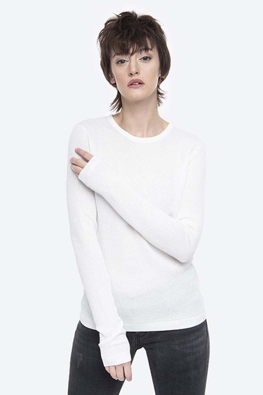 Norse Projects cotton jumper fine-knit white NW45.0198.0957