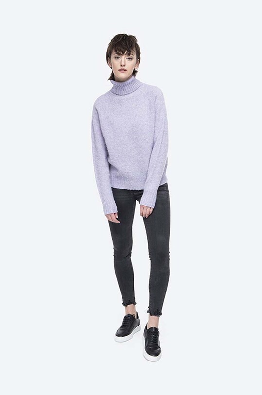 Vlnený sveter Norse Projects NW45.0093.6016 fialová AA00